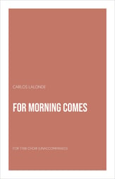 For Morning Comes TTBB choral sheet music cover